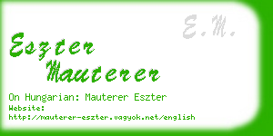 eszter mauterer business card
